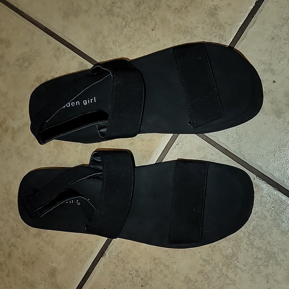 Madden Girl Platform sandals strappy y2k black slip on elastic straps - Picture 2 of 5